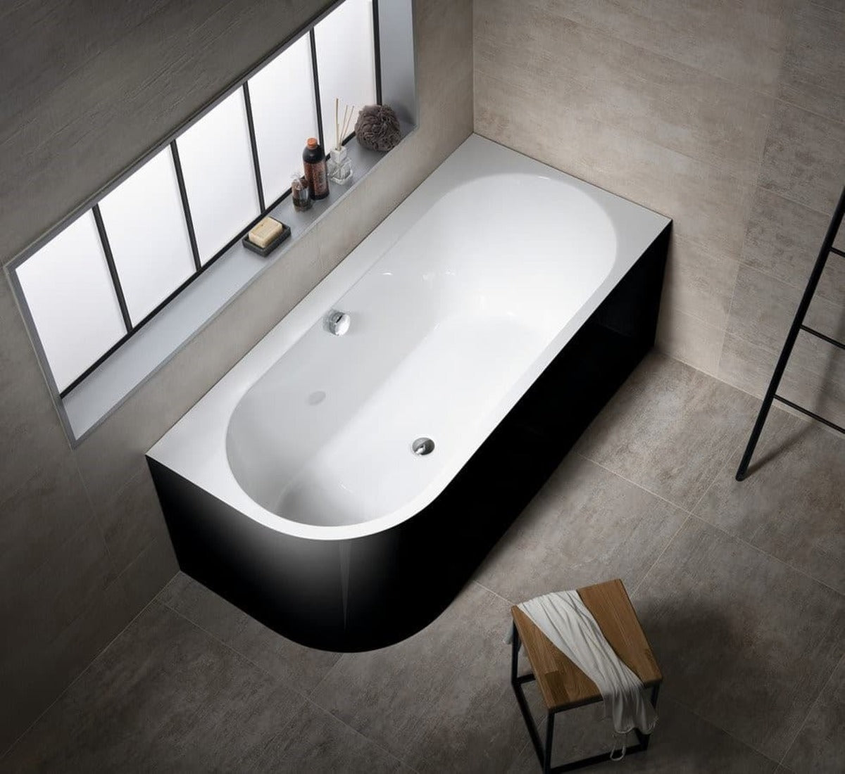ASTRA MONOLITH 160×75×60 cm – Left & Right Asymmetric Bathtub – Manufactured by Polysan