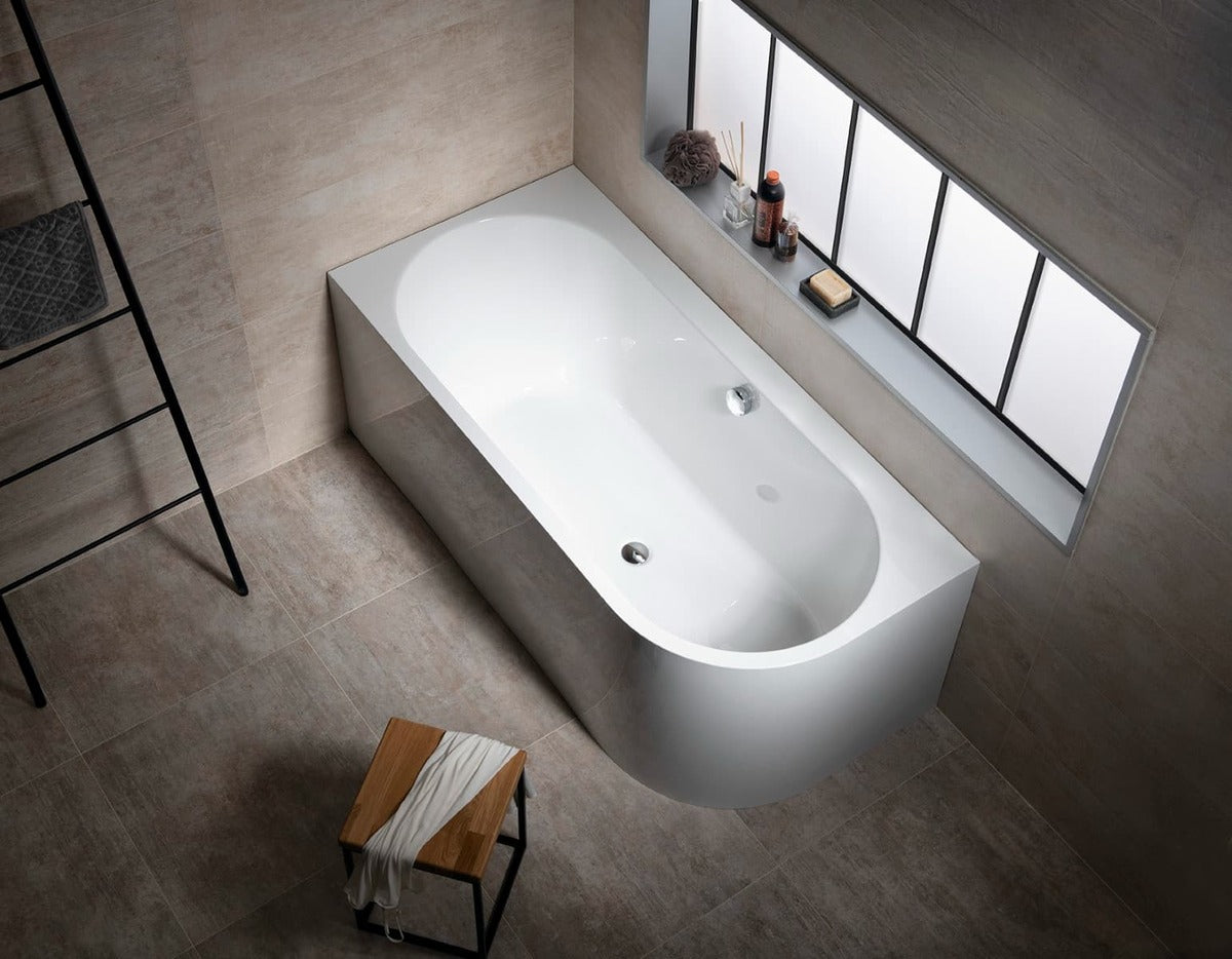 ASTRA MONOLITH 160×75×60 cm – Left & Right Asymmetric Bathtub – Manufactured by Polysan
