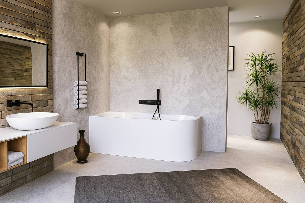 ASTRA MONOLITH 160×75×60 cm – Left & Right Asymmetric Bathtub – Manufactured by Polysan