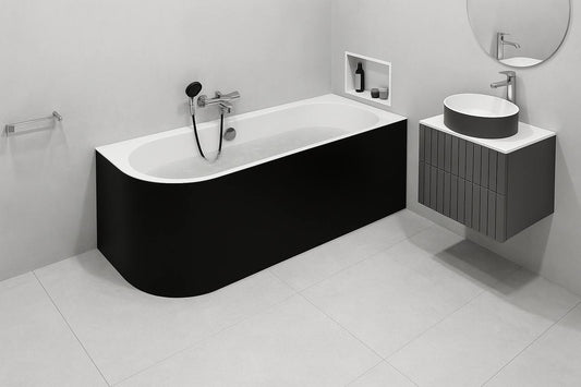 VIVA R MONOLITH 170×75×60 cm Asymmetric Bathtub – Manufactured by Polysan