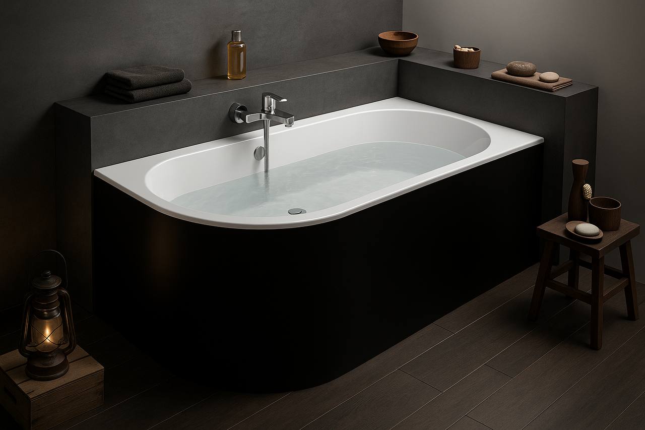VIVA R MONOLITH 170×75×60 cm Asymmetric Bathtub – Manufactured by Polysan