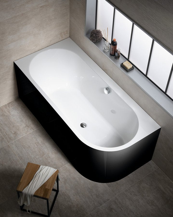 ASTRA MONOLITH 160×75×60 cm – Left & Right Asymmetric Bathtub – Manufactured by Polysan