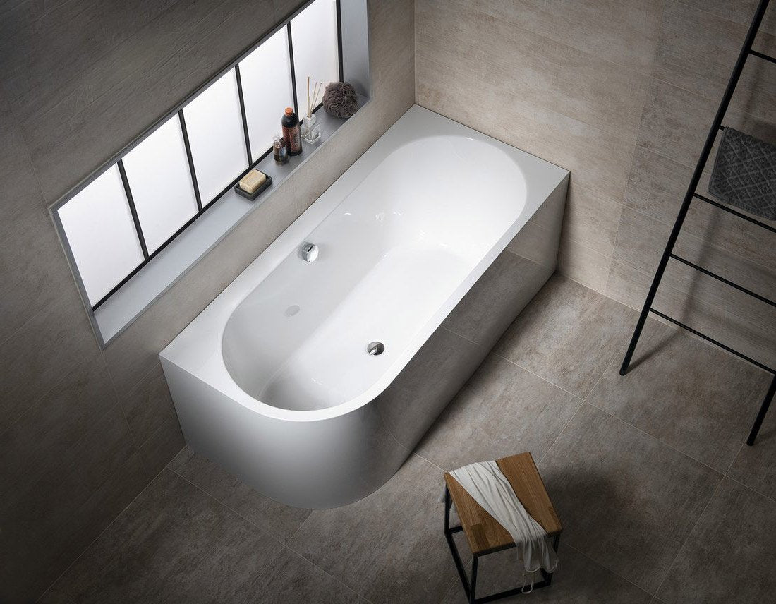 ASTRA MONOLITH 160×75×60 cm – Left & Right Asymmetric Bathtub – Manufactured by Polysan