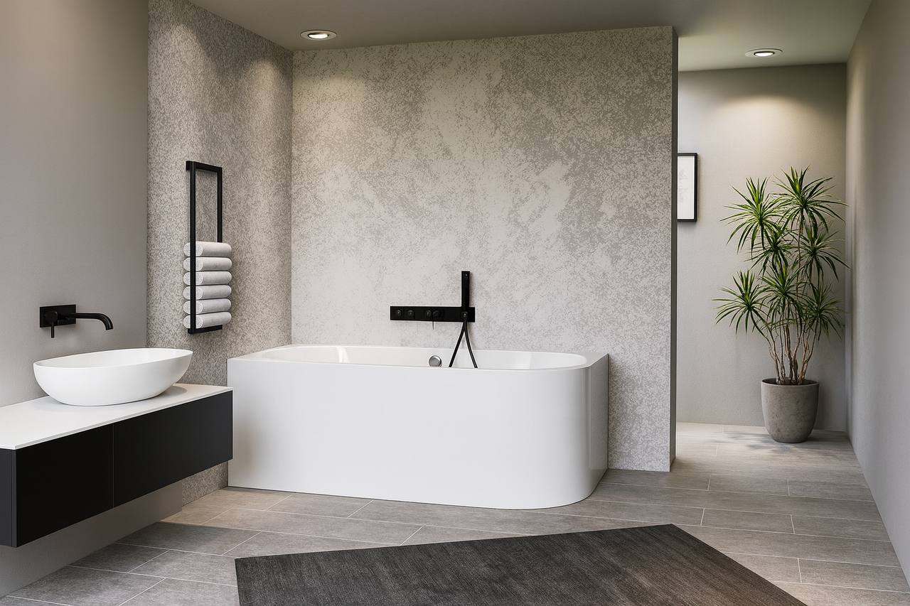 ASTRA MONOLITH 160×75×60 cm – Left & Right Asymmetric Bathtub – Manufactured by Polysan